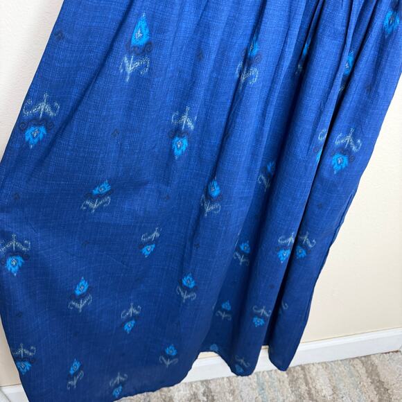 Vishudh Blue Fit and Flare 100% Cotton Dress Small - Picture 5 of 13